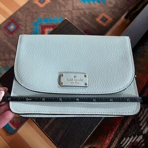 Kate Spade Wallet Purse light teal blue green NEVER USED